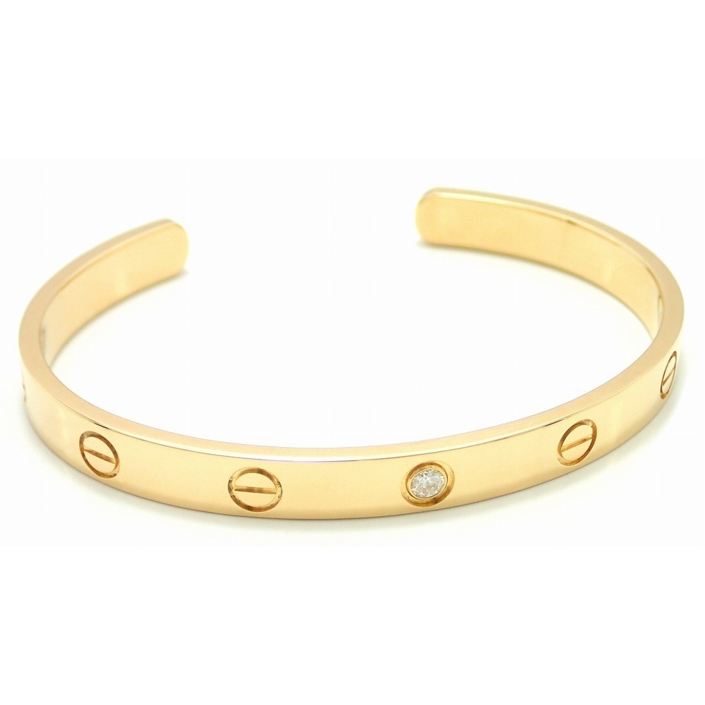 Cartier Love Bracelet Open Bangle Yellow Gold Diamond